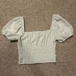 Puff Sleeve Ruched Top